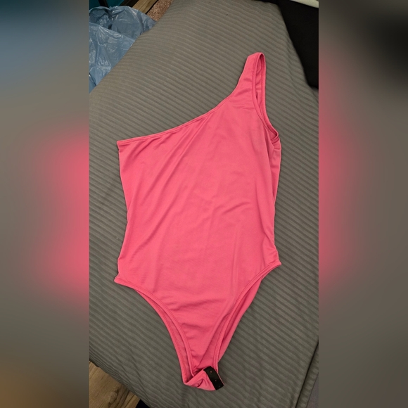 SHEIN Tops - 5 for $ 25 Bundle deal - Hot Pink one shoulder bodysuit
